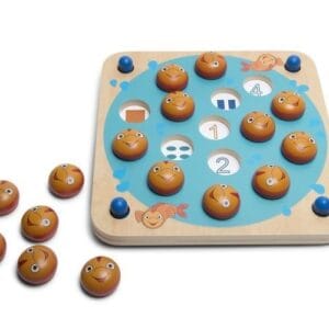 Drewniana gra pamięciowa memo - 8 wzorów