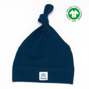 Czapeczka bawełniana 0-3 miesiące granatowa GOTS