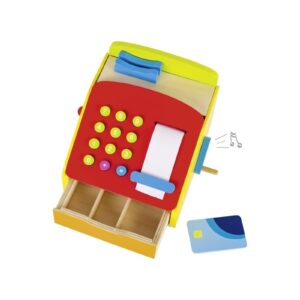 DREWNIANA KASA do zabawy w sklep