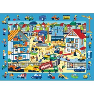 ODWIEDZAMY PLAC BUDOWY tekturowe puzzle obserwacyjne 70 el.