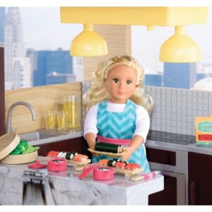 URZĄDZAMY PRZYJĘCIE duży zestaw akcesoriów dla lalek Gourmet Market