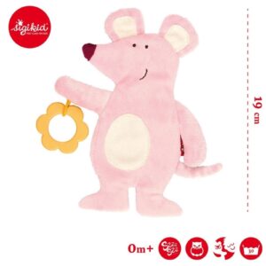 MYSZKA płaska przytulanka z gryzakiem Przytulaczek komforter