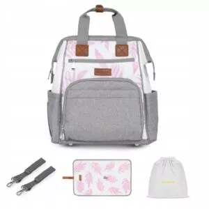 Plecak torba do wózka organizer Skiddou Astrid Pink - Grey