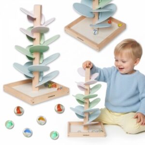 Drewniany kulodrom - drzewko dźwiękowe z kulkami