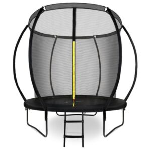 Trampolina ogrodowa dla dzieci HyperMotion - 244 cm 8FT - z drabinką i siatką wewnętrzną - do domu i ogrodu