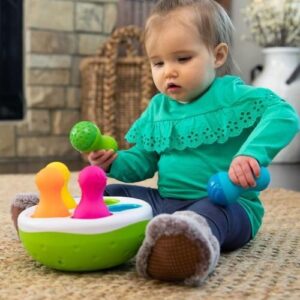 Fat Brain Toy Co. - Sorter Kolorowe Wańki Wstańki. SpinnyPins