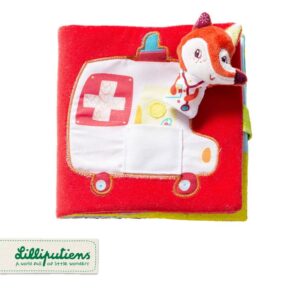 Lilliputiens - "Doktor Alice" Lisiczka Alice - Książeczka wielofunkcyjna z mini-pacynką