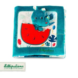 Lilliputiens - "Tato, gdzie jesteś?" Nosorożec Marius - Książeczka wielofunkcyjna z mini-przytulanką