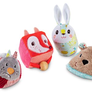 Lilliputiens - Las - Zestaw 4 klocków – zwierzątek wielofunkcyjnych