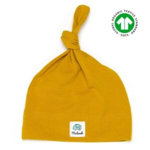 Czapka dla niemowlaka | 0-3 mc | musztardowa