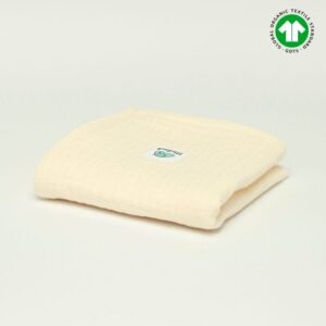 Pieluszka muślinowa 50x50 GOTS ecru