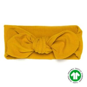 Opaska niemowlęca jersey pin up | 0-3 mc | musztardowa