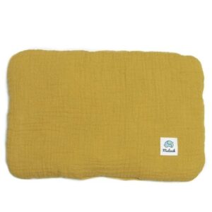 Poduszka muślinowa płaska GOTS 20x30 ochra