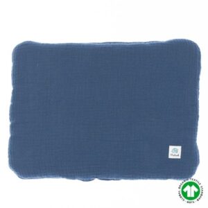Poduszka muślinowa 30x40 z bawełny organicznej GOTS jeans