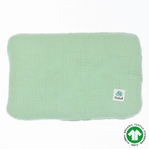 Poduszka muślinowa dla niemowlaka GOTS 20x30 miętowa