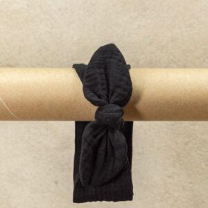 Opaska muślinowa czarna pin up | 0-3 mc