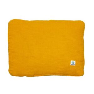 Poduszka muślinowa duża | 30x40 cm | musztardowa
