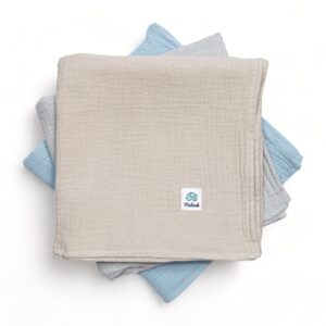 Muślinowy otulacz dla dziecka z bawełny organicznej | 100x100 cm | Natural