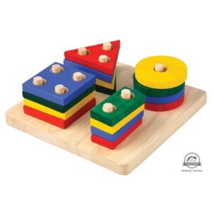 KSZTAŁTY I KOLORY drewniana układanka