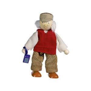 DZIADEK drewniana laleczka elastyczna