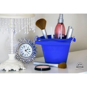 NIEBIESKIE zwijane wiaderko silikonowe