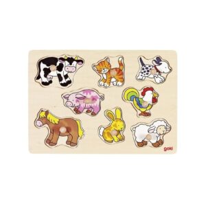 FARMA drewniana układanka z uchwytami