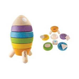 RAKIETA drewniana układanka