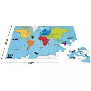 MAPA ŚWIATA puzzle 54 el.