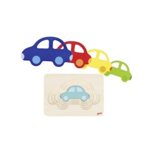 AUTKA drewniana układanka warstwowa