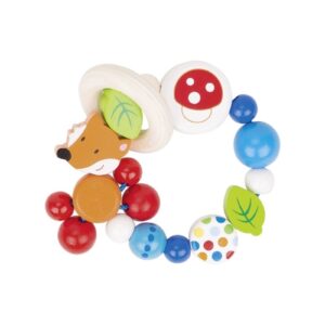 LISEK drewniana elastyczna grzechotka