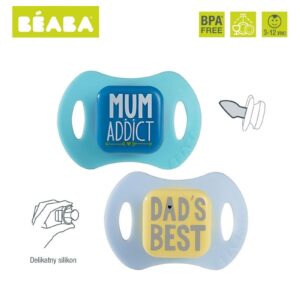 NIEBIESKI SMOCZEK ortodontyczny zestaw 2 szt. 6m+