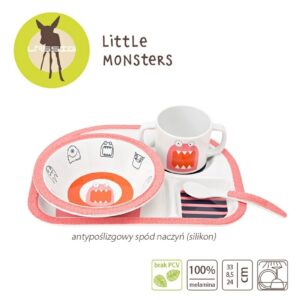 KORAL komplet naczyń z melaminy Little Monster