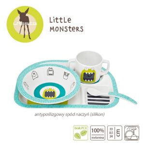 GRANAT komplet naczyń z melaminy Little Monster