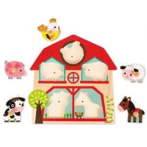 FARMA drewniana układanka dźwiękowa