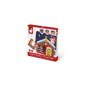 GWIAZDKA drewniana układanka warstwowa