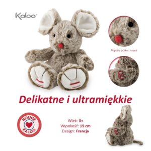 MYSZKA beżowa przytulanka 19 cm