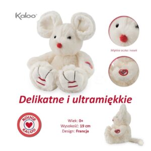 MYSZKA biała przytulanka 19 cm