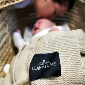 MILK COFFEE kremowy kocyk bambusowy tkany