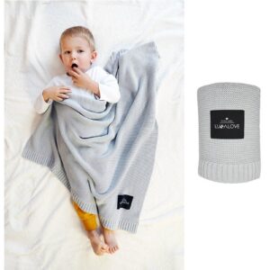 GLAMOUR GRAY szary kocyk bambusowy tkany