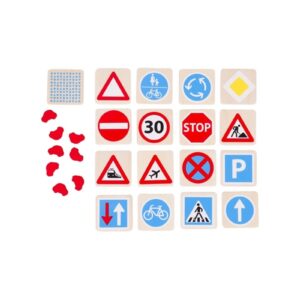 ZNAKI DROGOWE drewniana gra pamięciowa