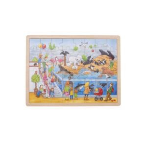 WIZYTA W ZOO drewniane puzzle 48 el.