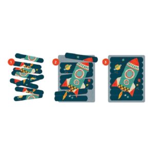 ŚRODKI TRANSPORTU puzzle patyczki 24 el.