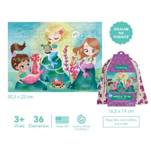 SYRENKI puzzle podróżne w woreczku 36 el.