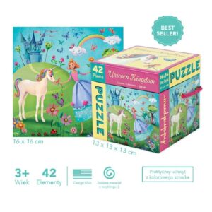 KRÓLESTWO JEDNOROŻCA puzzle tekturowe 42 el.