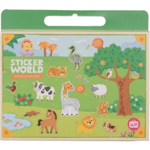 ZWIERZĄTKA zestaw naklejek do kolorowania z pisakami