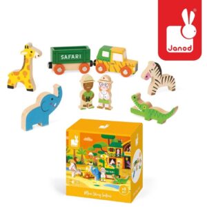 DZIKIE ZWIERZĄTKA drewniane figurki 8 el. Story