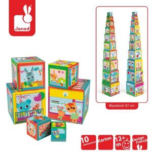 PRZYJACIELE Z MIASTA piramida z pudełek