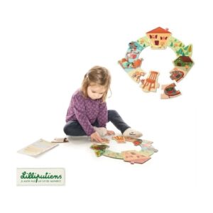 ZŁOTOWŁOSA I TRZY MISIE opowiadanie z puzzlami