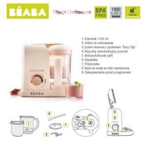 BABYCOOK PINK urządzenie wielofunkcyjne do gotowania