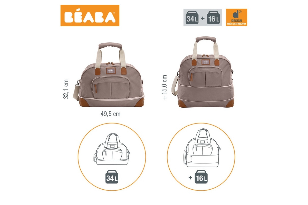 TORBA DLA MAMY Amsterdam SMART COLORS taupe